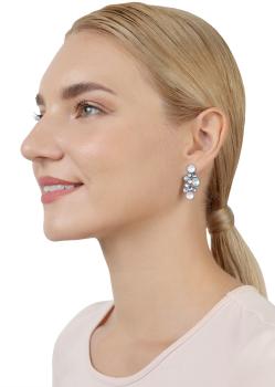 Weiß - Water Cascade earrings - Konplott